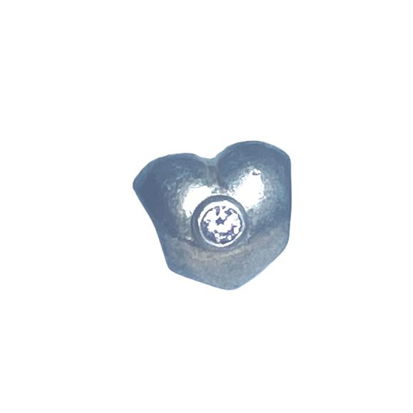 Pandora Sterling Silver Retired Steady Heart Pink CZ Spacer Lock Charm 790134PCZ - Picture 3 of 10